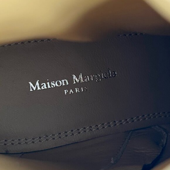 NWOB Maison Margiela Four Stitch Burgundy Patent Leather Boots - Picture 7 of 10